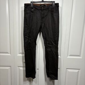 Lauren Ralph Lauren Jeans Womens 12 Black Coated Skinny Moto Stretch Sleek